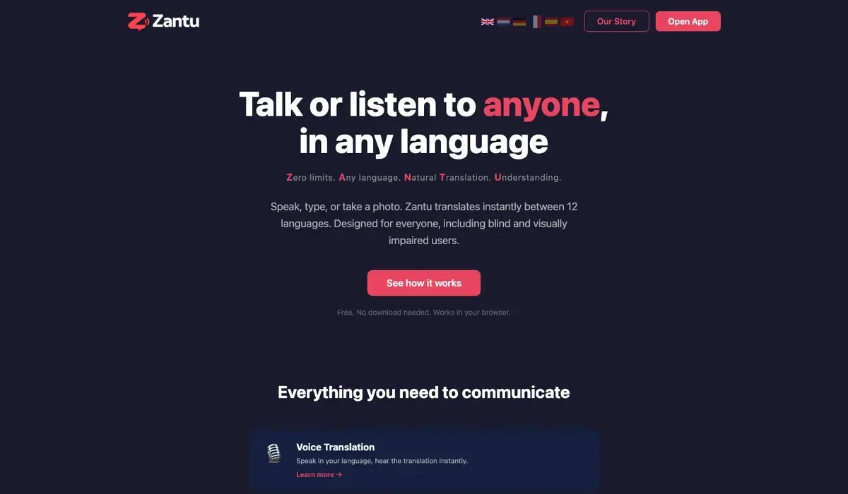 Zantu screenshot